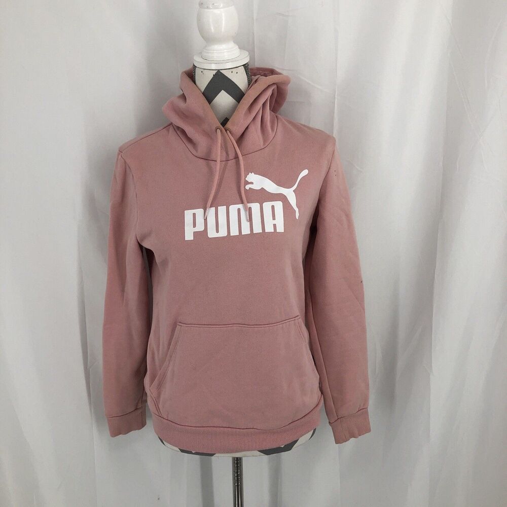 PUMA WOMENS PINK GRAPHIC HOODIE SWEATSHIRT SIZE SMALL